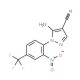 5-Amino-1-[2-nitro-4-(trifluoromethyl)phenyl]-1H-pyrazole-4-carbonitrile (CAS 74990-43-5) - chemical structure image