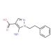 5-amino-1-(2-phenylethyl)-1H-pyrazole-4-carboxylic acid - chemical structure image