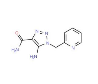 5-Amino-1-(2-pyridinylmethyl)-1H-1,2,3-triazole-4-carboxamide - chemical structure image