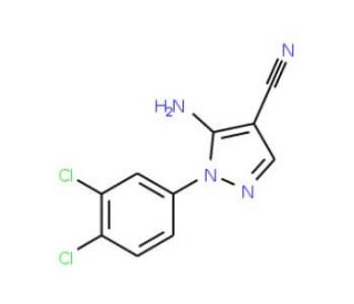 5-Amino-1-(3,4-dichlorophenyl)-1H-pyrazole-4-carbonitrile (CAS 58791-78-9) - chemical structure image