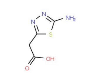 (5-Amino-[1,3,4]thiadiazol-2-yl)-acetic acid (CAS 118863-94-8) - chemical structure image