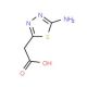 (5-Amino-[1,3,4]thiadiazol-2-yl)-acetic acid (CAS 118863-94-8) - chemical structure image