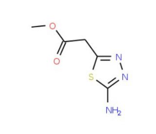 (5-Amino-[1,3,4]thiadiazol-2-yl)-acetic acid methyl ester (CAS 181370-69-4) - chemical structure image