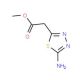 (5-Amino-[1,3,4]thiadiazol-2-yl)-acetic acid methyl ester (CAS 181370-69-4) - chemical structure image