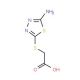 (5-Amino-[1,3,4]thiadiazol-2-ylsulfanyl)-acetic acid (CAS 32418-26-1) - chemical structure image