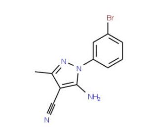 5-Amino-1-(3-bromophenyl)-4-cyano-3-methylpyrazole (CAS 1072944-89-8) - chemical structure image