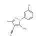 5-Amino-1-(3-bromophenyl)-4-cyano-3-methylpyrazole (CAS 1072944-89-8) - chemical structure image