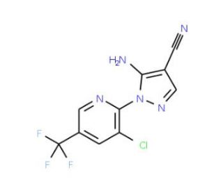 5-Amino-1-[3-chloro-5-(trifluoromethyl)-2-pyridinyl]-1H-pyrazole-4-carbonitrile - chemical structure image