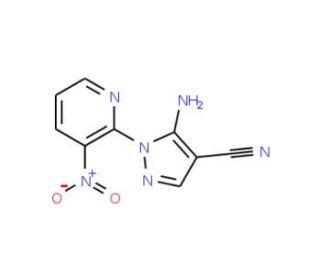 5-Amino-1-(3-nitropyridin-2-yl)-1H-pyrazole-4-carbonitrile - chemical structure image