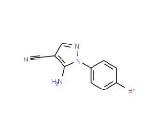 5-amino-1-(4-bromophenyl)-1H-pyrazole-4-carbonitrile (CAS 5334-28-1) - chemical structure image