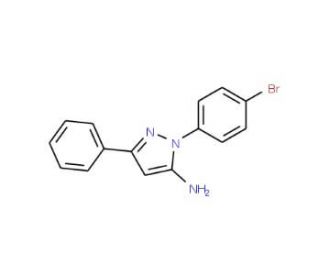 5-Amino-1-(4-bromophenyl)-3-phenyl-1H-pyrazole (CAS 72411-50-8) - chemical structure image