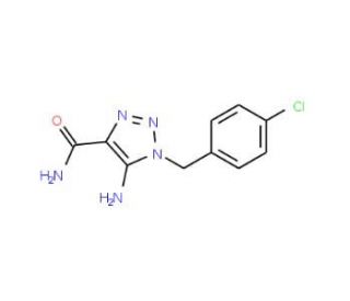 5-Amino-1-(4-chlorobenzyl)-1H-1,2,3-triazole-4-carboxamide - chemical structure image