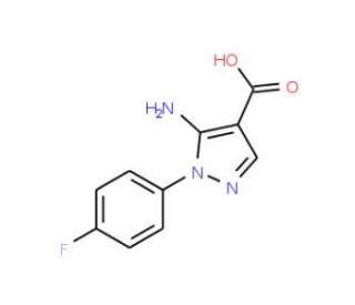5-Amino-1-(4-fluorophenyl)-1H-pyrazole-4-carboxylic acid (CAS 187949-90-2) - chemical structure image