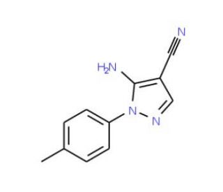 5-Amino-1-(4-methylphenyl)-1H-pyrazole-4-carbonitrile (CAS 103646-82-8) - chemical structure image