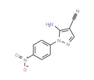 5-Amino-1-(4-nitrophenyl)-1H-pyrazole-4-carbonitrile (CAS 5394-41-2) - chemical structure image