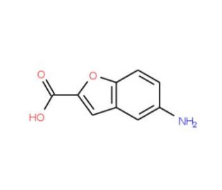 5-Amino-1-benzofuran-2-carboxylic acid (CAS 42933-44-8) - chemical structure image