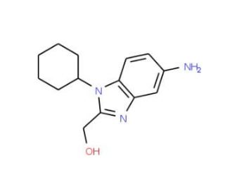 (5-Amino-1-cyclohexyl-1H-benzoimidazol-2-yl)-methanol - chemical structure image