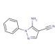 5-Amino-1-phenylpyrazolo-4-carbonitrile (CAS 5334-43-0) - chemical structure image