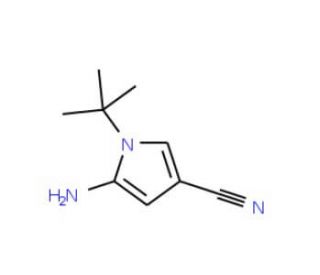 5-Amino-1-(tert-butyl)-1H-pyrrole-3-carbonitrile (CAS 269726-49-0) - chemical structure image