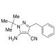 5-Amino-1-tert-butyl-3-phenylmethyl-4-cyanopyrazole (CAS 158001-18-4) - chemical structure image