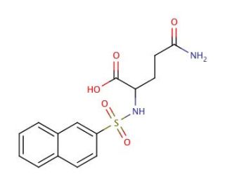 5-amino-2-[(2-naphthylsulfonyl)amino]-5-oxopentanoic acid - chemical structure image