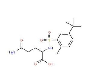 5-amino-2-{[(5-tert-butyl-2-methylphenyl)sulfonyl]amino}-5-oxopentanoic acid - chemical structure image