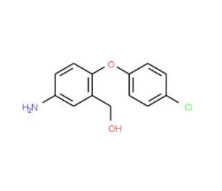 [5-Amino-2-(4-chlorophenoxy)phenyl]methanol - chemical structure image