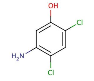 5-Amino-2,4-dichlorophenol (CAS 39489-79-7) - chemical structure image