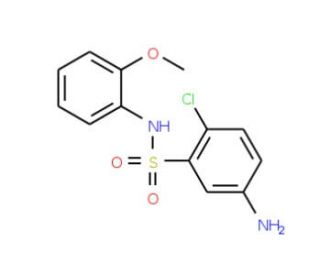 5-Amino-2-chloro-N-(2-methoxy-phenyl)-benzenesulfonamide - chemical structure image