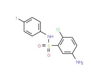 5-Amino-2-chloro-N-(4-iodo-phenyl)-benzenesulfonamide - chemical structure image