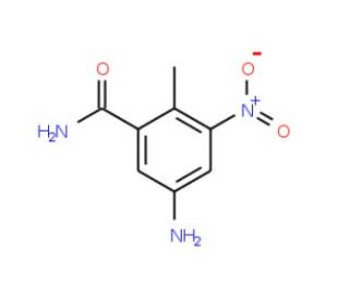 5-Amino-2-methyl-3-nitrobenzamide (CAS 90223-31-7) - chemical structure image