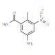 5-Amino-2-methyl-3-nitrobenzamide (CAS 90223-31-7) - chemical structure image