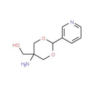 (5-Amino-2-pyridin-3-yl-1,3-dioxan-5-yl)methanol - chemical structure image