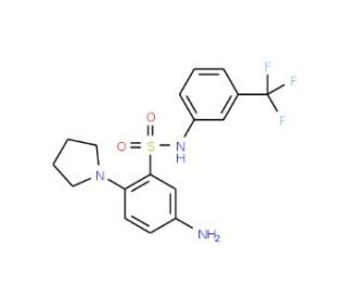 5-Amino-2-pyrrolidin-1-yl-N-(3-trifluoromethyl-phenyl)-benzenesulfonamide - chemical structure image