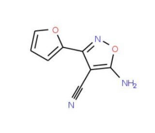 5-Amino-3-(2-furyl)isoxazole-4-carbonitrile (CAS 933219-27-3) - chemical structure image
