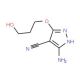 5-amino-3-(3-hydroxypropoxy)-1H-pyrazole-4-carbonitrile - chemical structure image