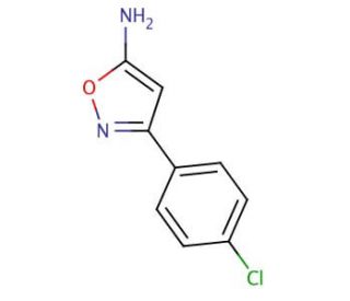 5-Amino-3-(4-chlorophenyl)isoxazole (CAS 33866-48-7) - chemical structure image
