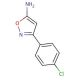 5-Amino-3-(4-chlorophenyl)isoxazole (CAS 33866-48-7) - chemical structure image