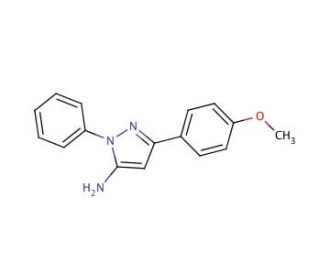 5-Amino-3-(4-methoxyphenyl)-1-phenylpyrazole (CAS 19652-13-2) - chemical structure image