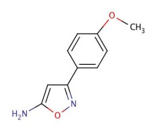 5-Amino-3-(4-methoxyphenyl)isoxazole (CAS 86685-98-5) - chemical structure image
