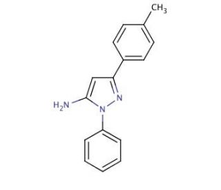 5-Amino-3-(4-methylphenyl)-1-phenylpyrazole (CAS 90012-40-1) - chemical structure image