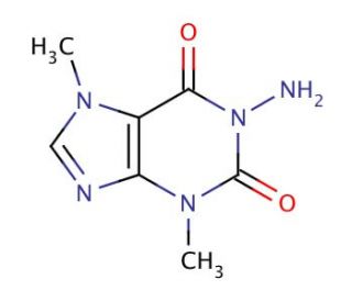 5-Amino-3,7-dimethylxanthine (CAS 81281-47-2) - chemical structure image