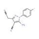 5-Amino-3-cyanomethyl-1-(4-fluoro-phenyl)-1H-pyrazole-4-carbonitrile - chemical structure image