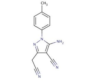 5-Amino-3-cyanomethyl-1-p-tolyl-1H-pyrazole-4-carbonitrile - chemical structure image