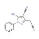 5-amino-3-(cyanomethyl)-1-phenyl-1H-pyrazole-4-carbonitrile (CAS 7152-40-1) - chemical structure image