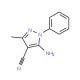 5-Amino-3-methyl-1-phenyl-1H-pyrazole-4-carbonitrile (CAS 5346-56-5) - chemical structure image