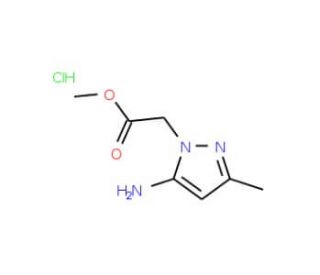 (5-Amino-3-methyl-pyrazol-1-yl)-acetic acid methyl ester hydrochloride - chemical structure image