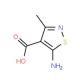 5-amino-3-methylisothiazole-4-carboxylic acid (CAS 22131-51-7) - chemical structure image