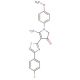 5-Amino-4-[4-(4-fluoro-phenyl)-thiazol-2-yl]-1-(4-methoxy-phenyl)-1,2-dihydro-pyrrol-3-one - chemical structure image