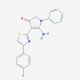5-Amino-4-[4-(4-fluoro-phenyl)-thiazol-2-yl]-1-phenyl-1,2-dihydro-pyrrol-3-one - chemical structure image